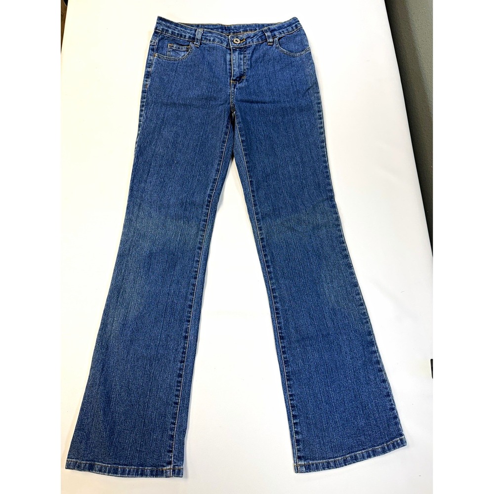 Faded Glory Womens Bootcut Jeans 14 Blue Denim Medium Wash Mid Rise Stretch